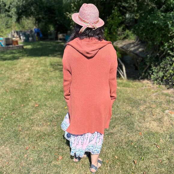 Soft ribbed 100% recycled CARVE long hoodie - Picture 2 of 7